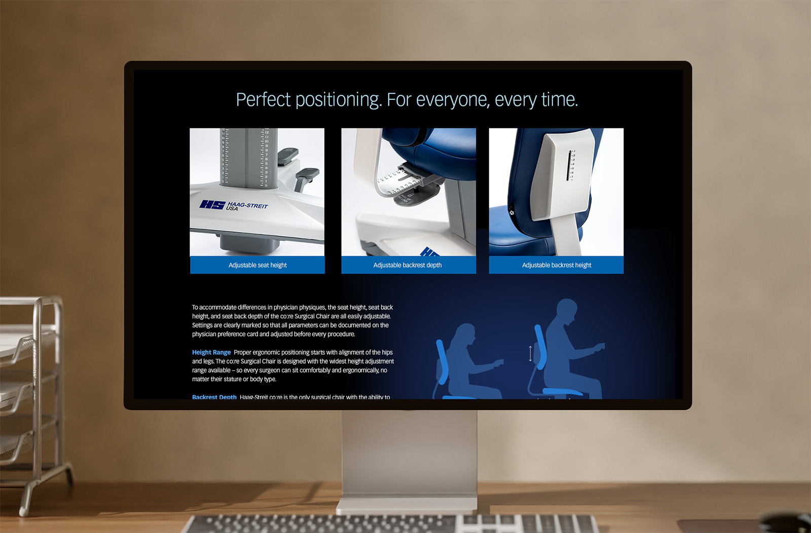 Haag-Streit co:re surgical chair landing page