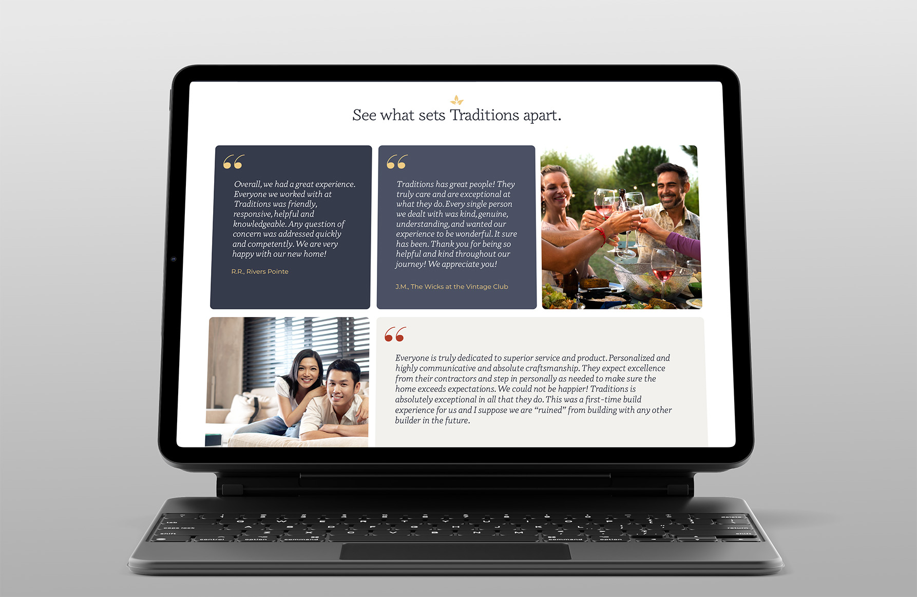 Traditions testimonials from homeowners